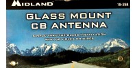 Midland Glass-Mount CB Antenna, 21'' Antenna, Window Mount Antenna